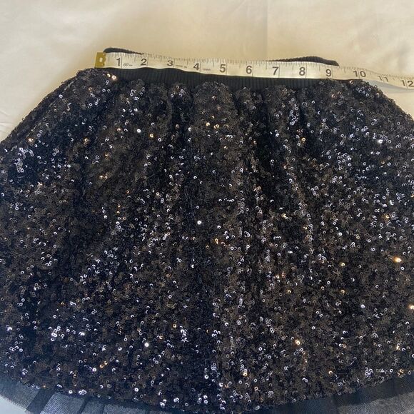 Girls' Black Sequin and Tule Skirt - Picture 5 of 9